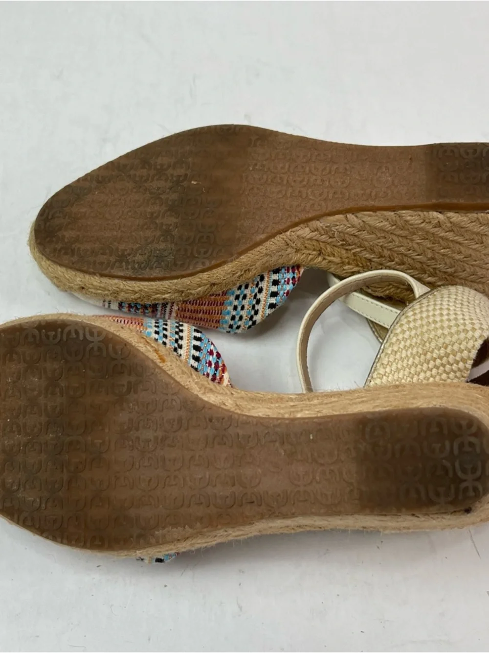 Sam‎ Edelman Payton Espadrille Wedge Size 6M Colorful Stripe Woven Wedge Heel